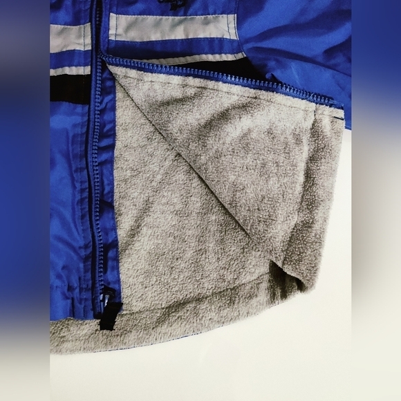 CARTER'S blue rain jacket with gray fleece inner layer for babies 18 months - Picture 4 of 6